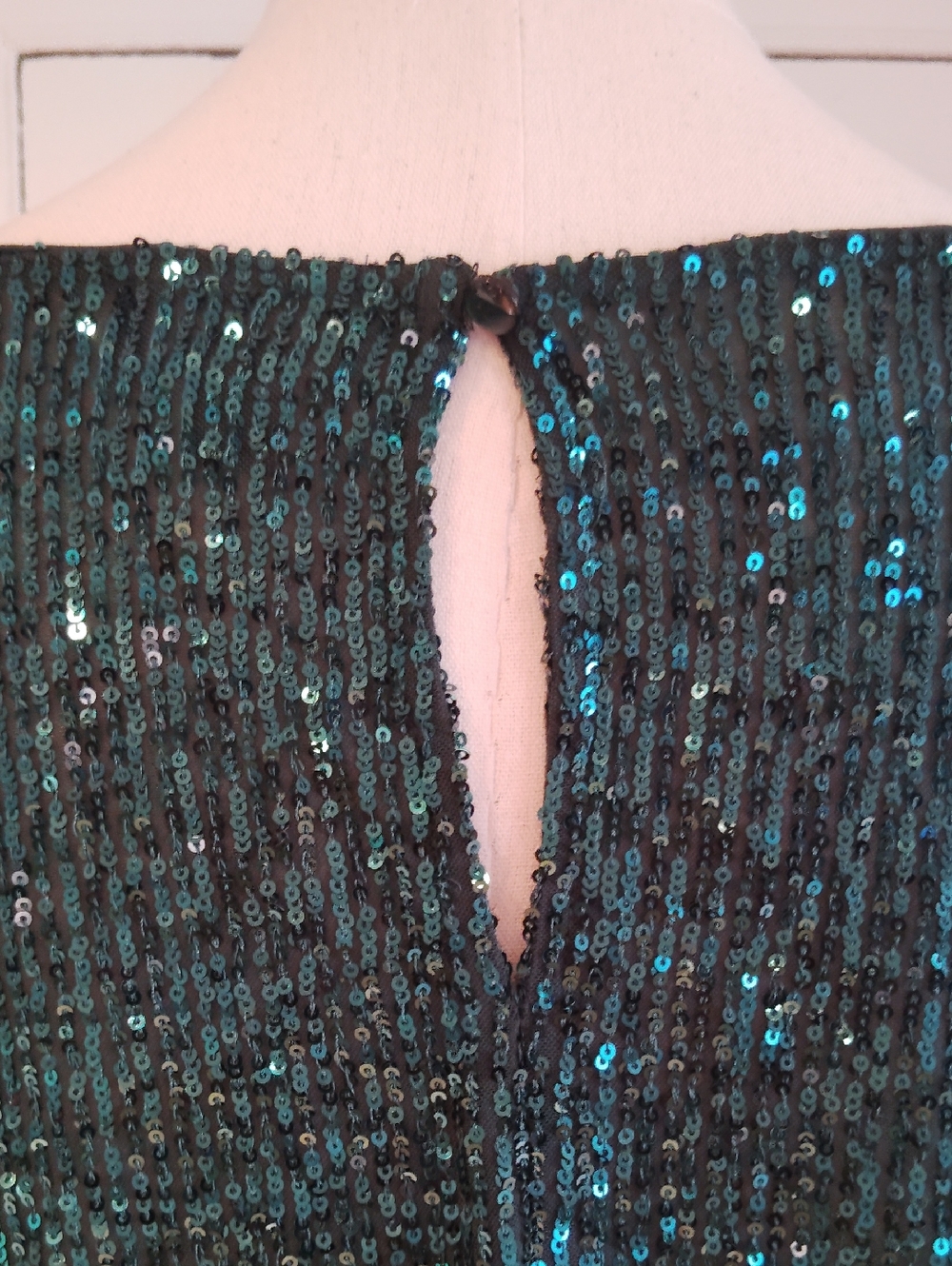 MSK Sequinned Round Neck Short Sleeve Blouse - Picture 9 of 16